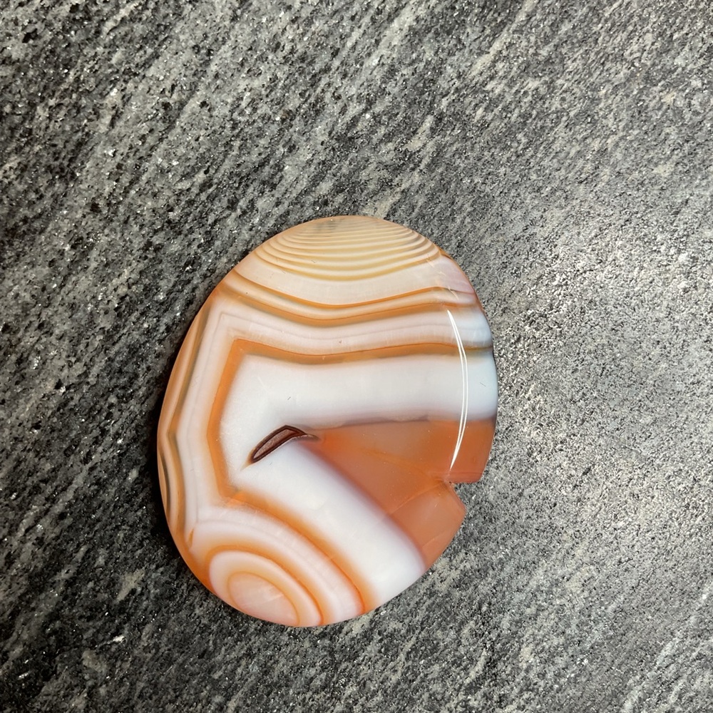 Banded Carnelian Worry Stone